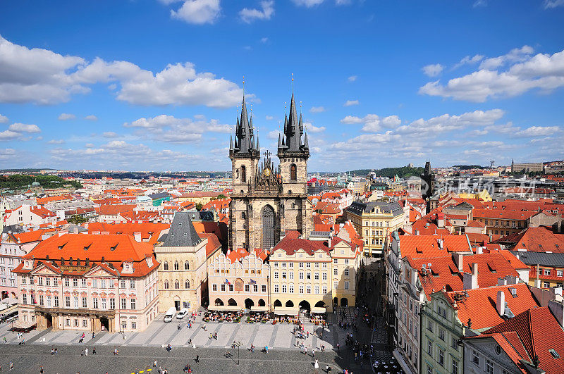 Tyn Church & Old Town Square，布拉格